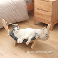 Haustier-Reiseschaukel abnehmbare, handgefertigte Katzenbett-Hängematte aus Holz